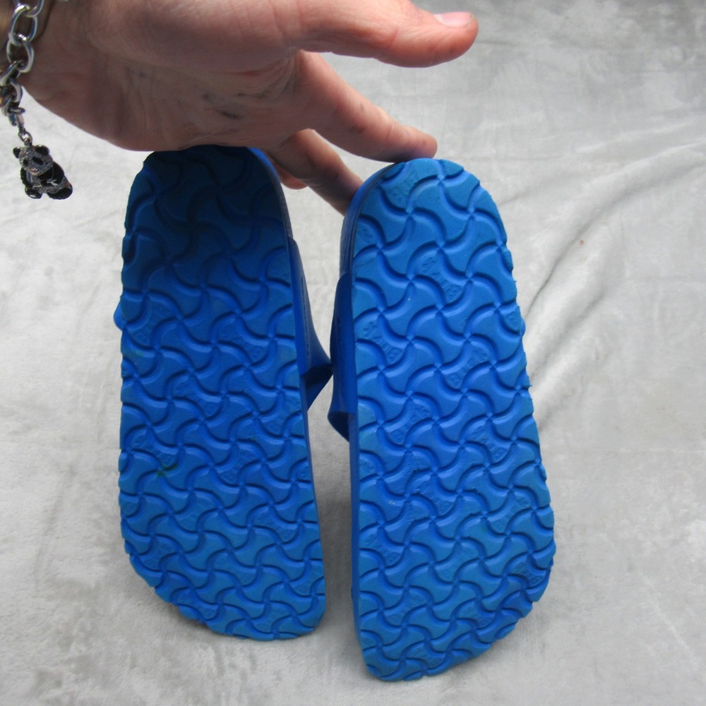 Birkenstock Unisex Sandals W8 M6 Blue Gizeh EVA Thong Adjustable Buckle Strap - Picture 7 of 13